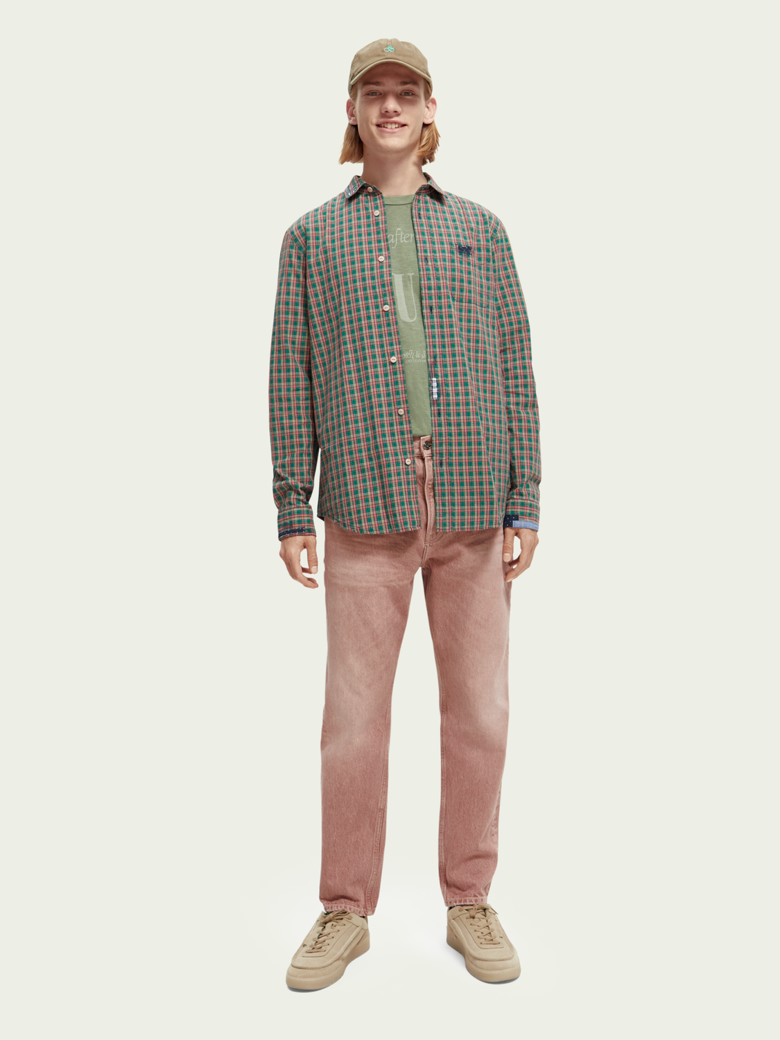 Checked Organic Cotton Poplin Shirt | Scotch And Soda Outlet