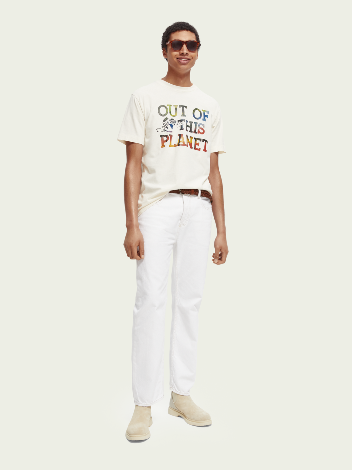 Garment-Dyed Graphic T-Shirt | Scotch And Soda Outlet