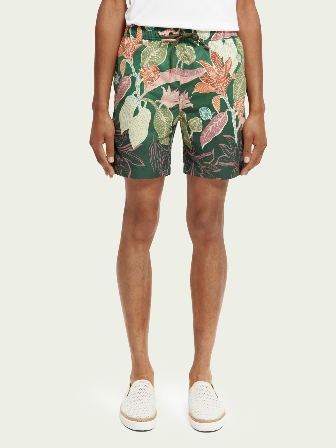 Mid-Length Printed Swim Short | Scotch And Soda Outlet