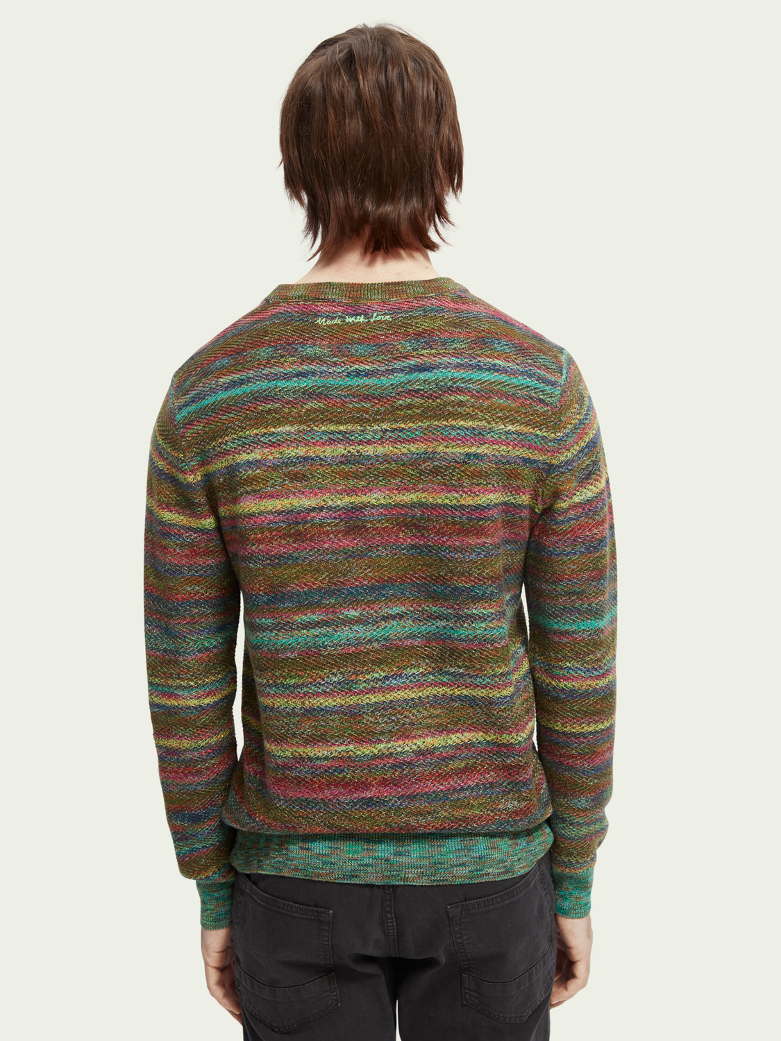 Structured Space-Dye Crewneck Sweater | Scotch And Soda Outlet