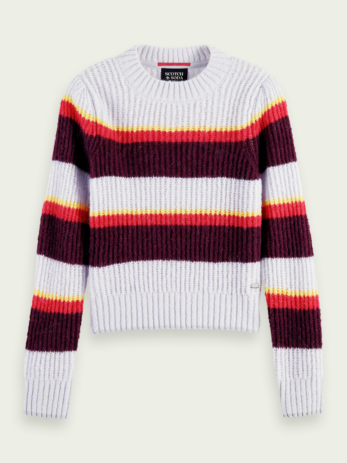 Fuzzy Knitted Puffy Sleeve Sweater