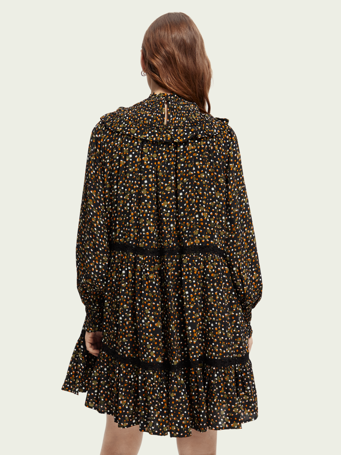 Smocked And Tiered Mini Dress | scotch & soda outlet