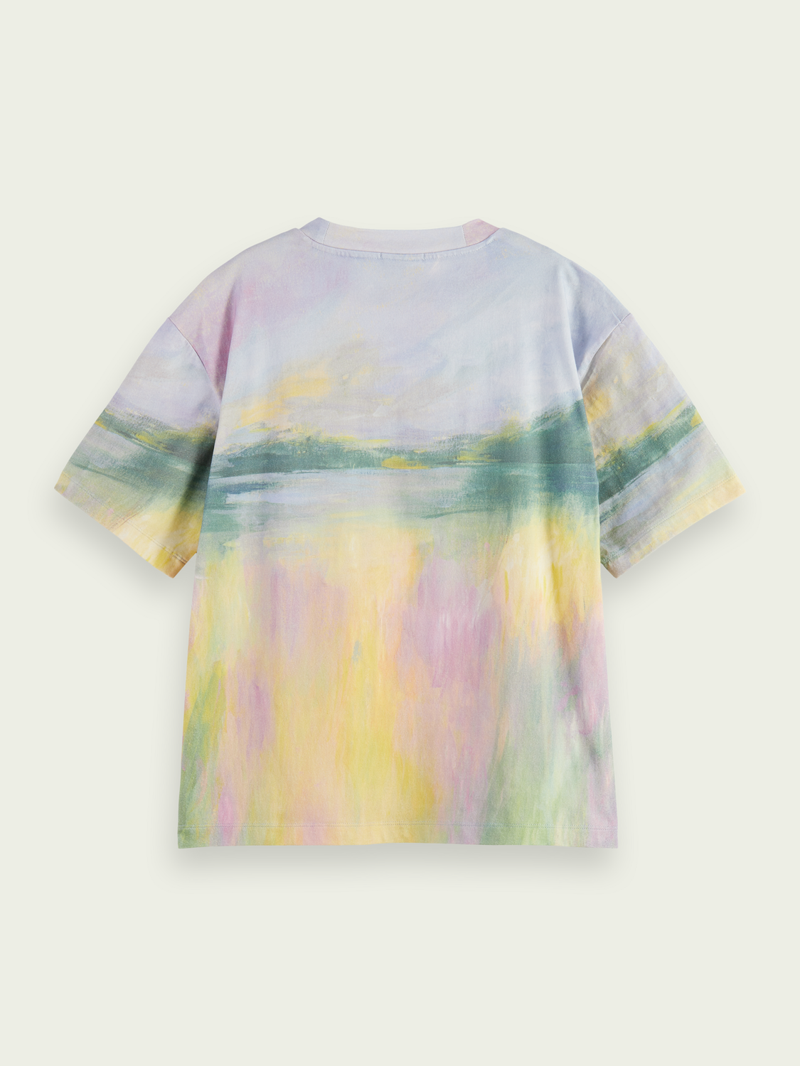 Loose Fit Organic Cotton Watercolour T-Shirt | scotch & soda outlet
