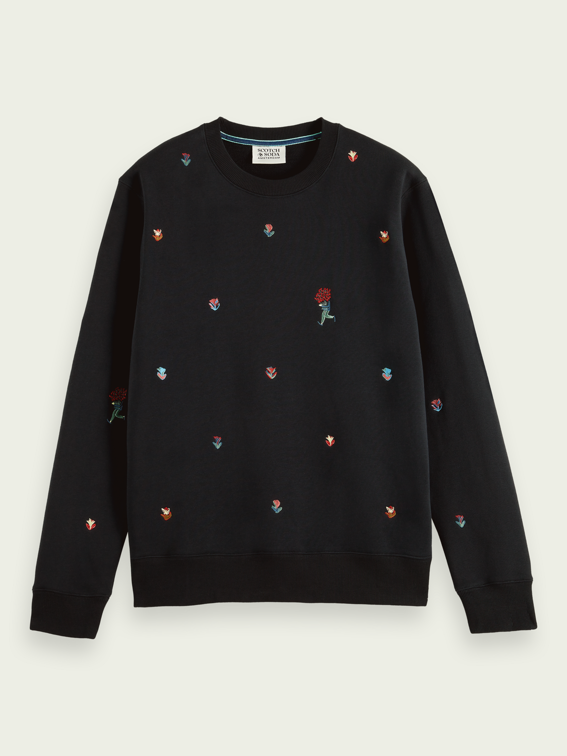Embroidered Felpa Crewneck Sweatshirt | Scotch And Soda Outlet