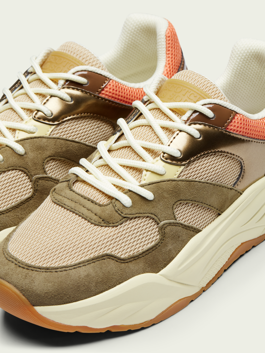 Celest Suede & Mesh Sneaker | scotch & soda outlet