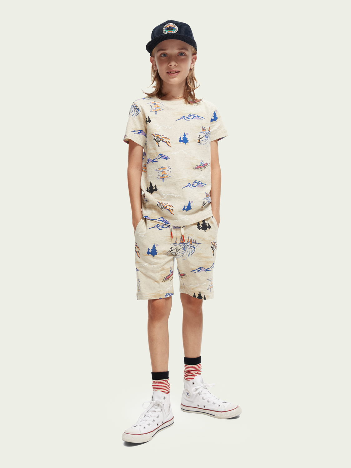 Printed Organic Cotton Sweat Shorts