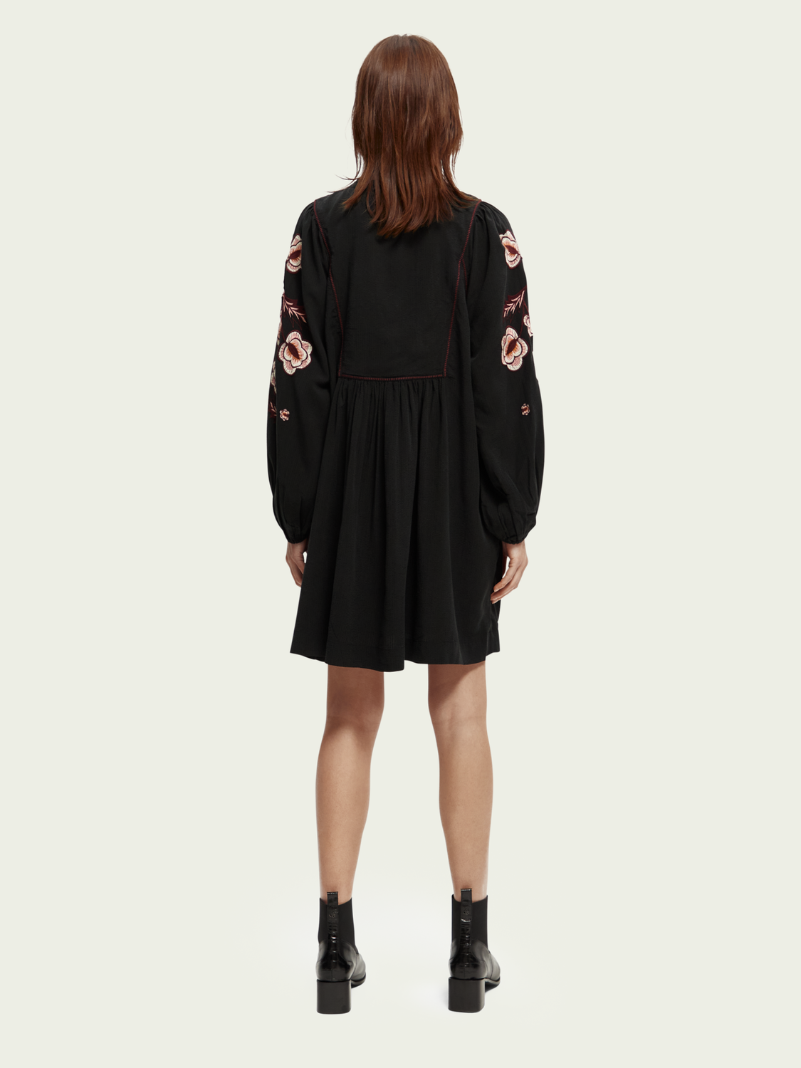 Embroidered Seersucker Dress | scotch & soda outlet