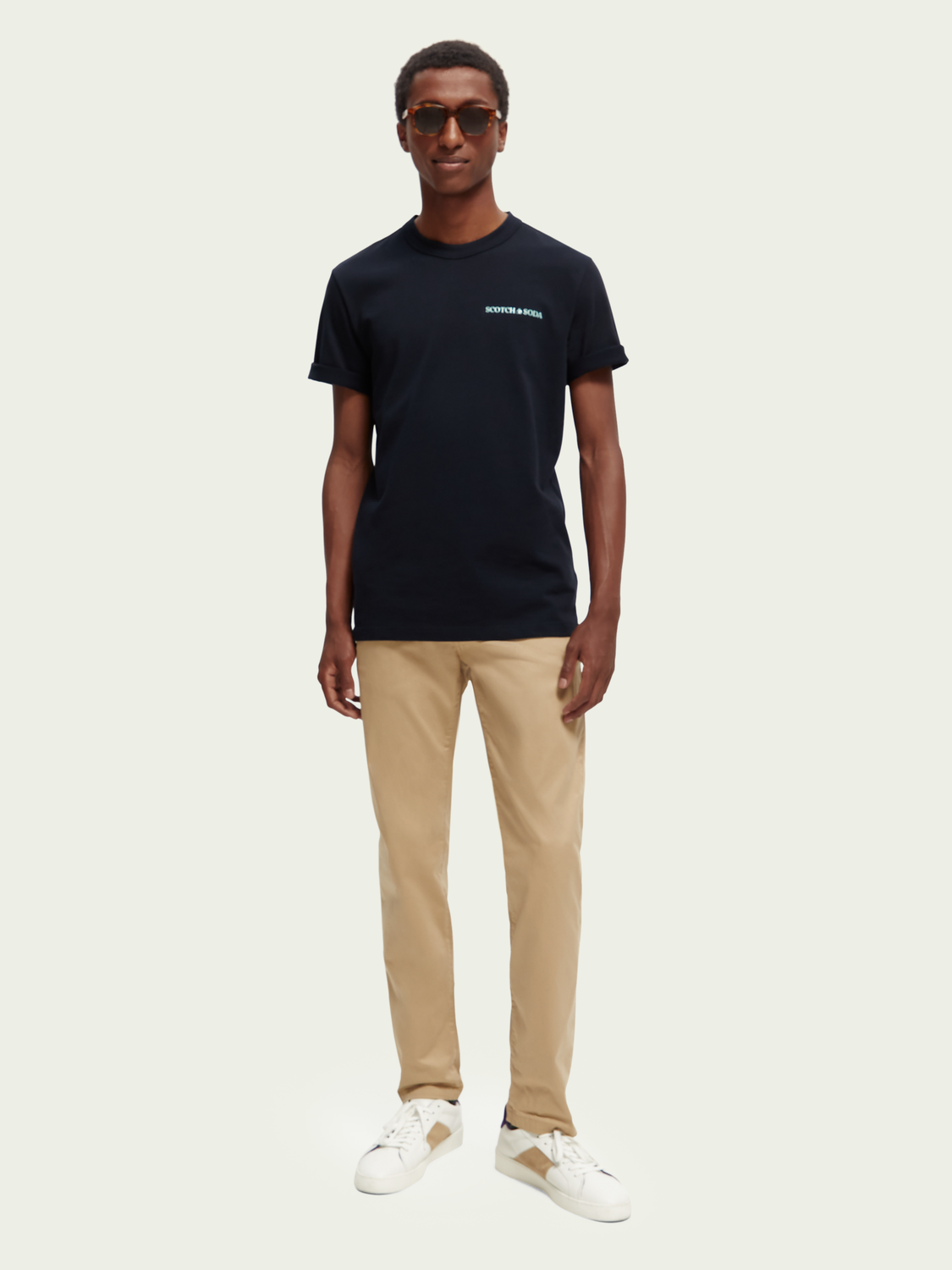 Unisex Organic Cotton Colour-Blocked T-Shirt | scotch & soda outlet