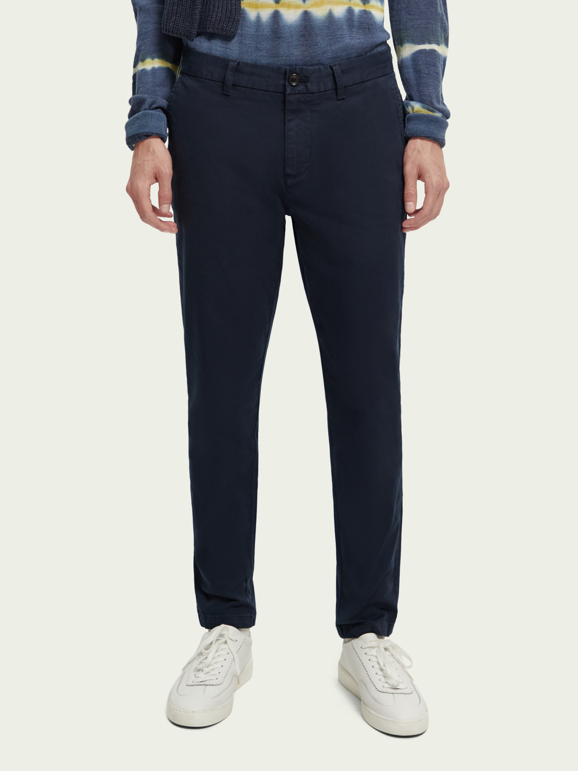 Stuart Slim-Fit Cotton-Blend Garment-Dyed Chino | Scotch And Soda Outlet