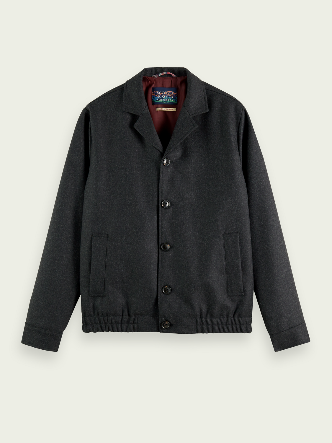 Wool-Blended Blouson Jacket | Scotch And Soda Outlet