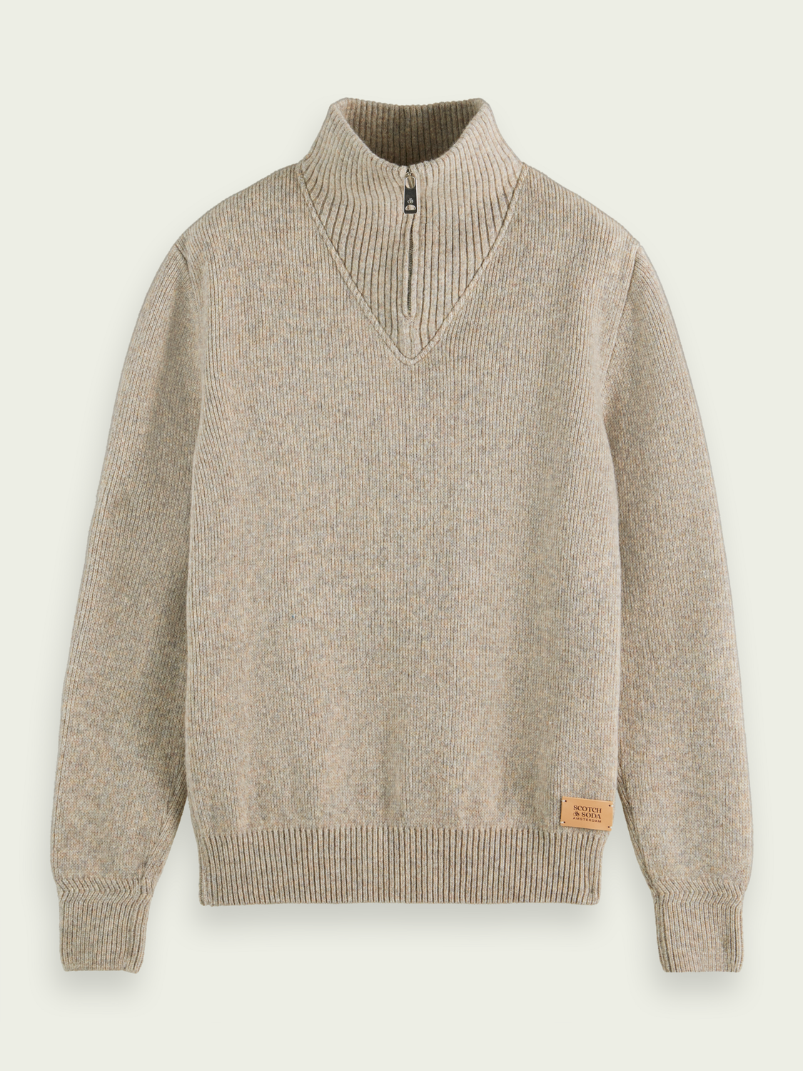 Wool-Blended Half-Zip Sweater | Scotch And Soda Outlet