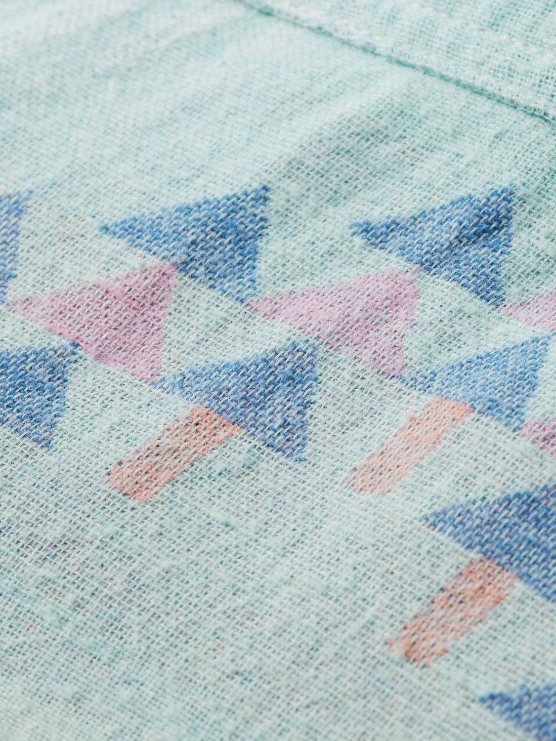 Jacquard Denim Ikat Overshirt