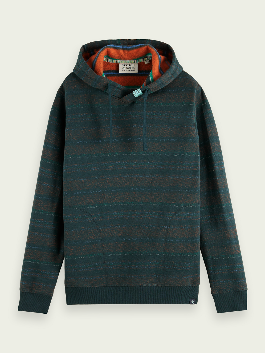 Striped Contrast-Lined Hoodie | Scotch And Soda Outlet