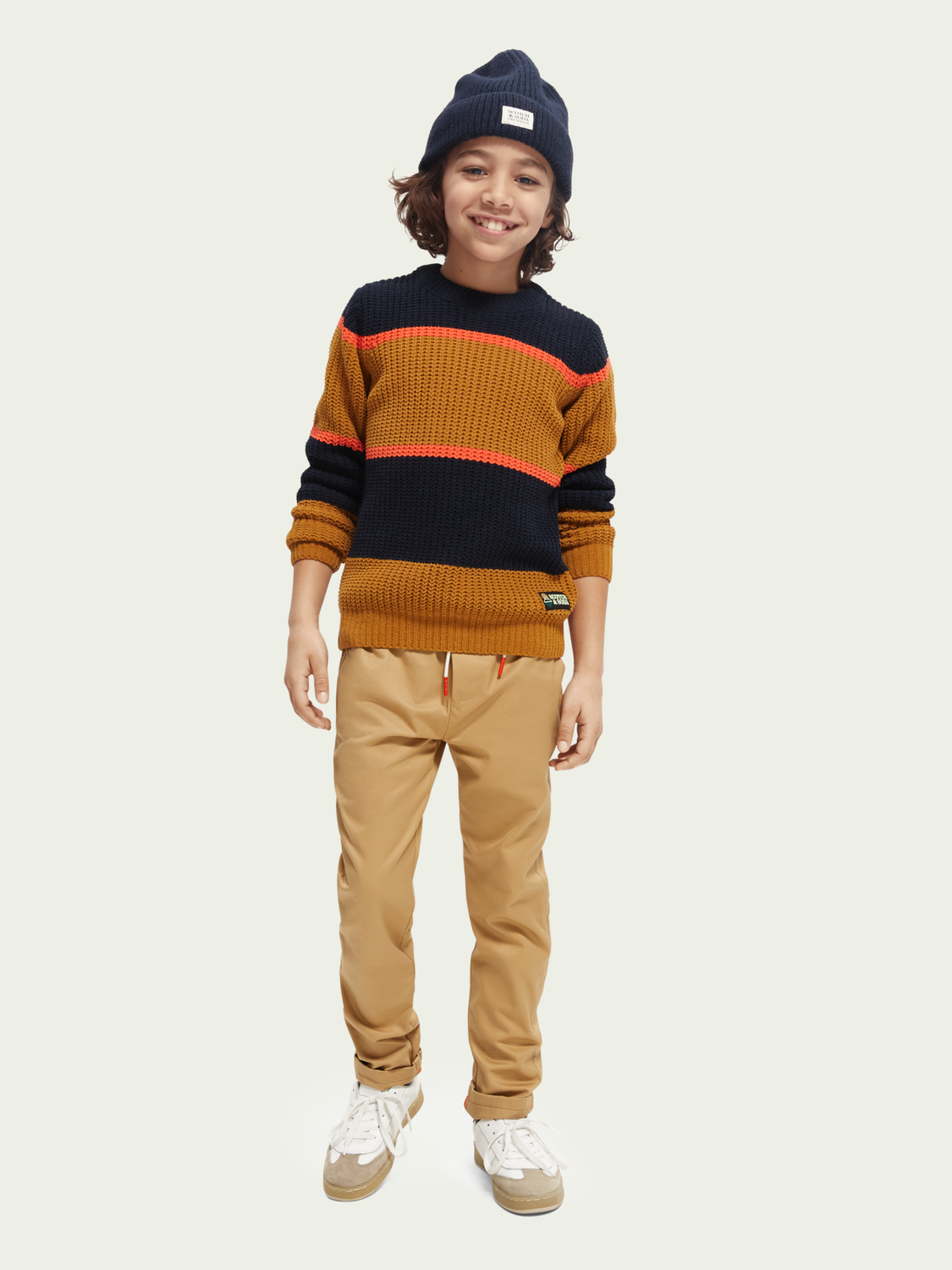 Relaxed Slim Fit Organic Cotton Twill Trousers