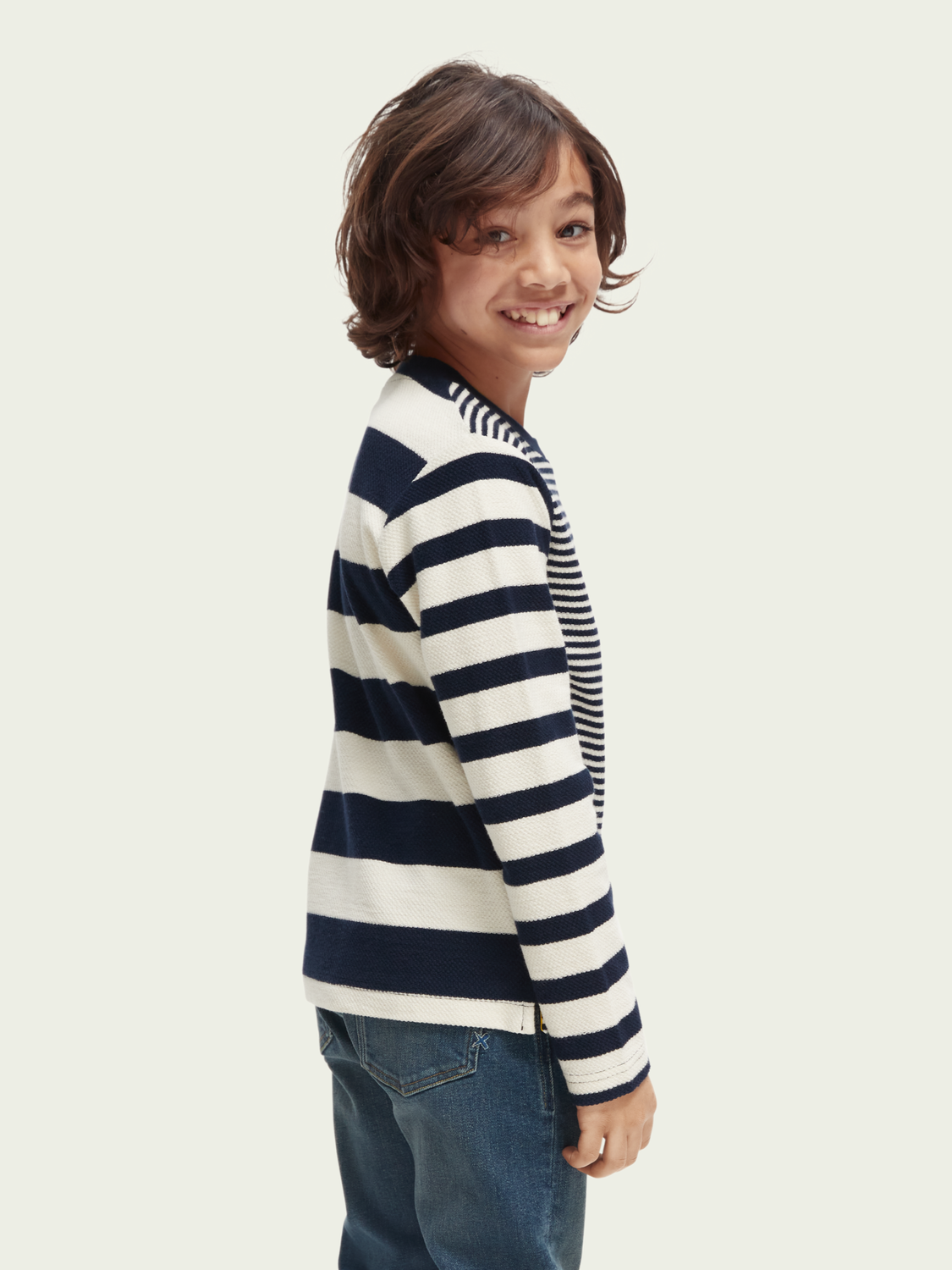 Yarn-Dyed Organic Cotton Long-Sleeved T-Shirt