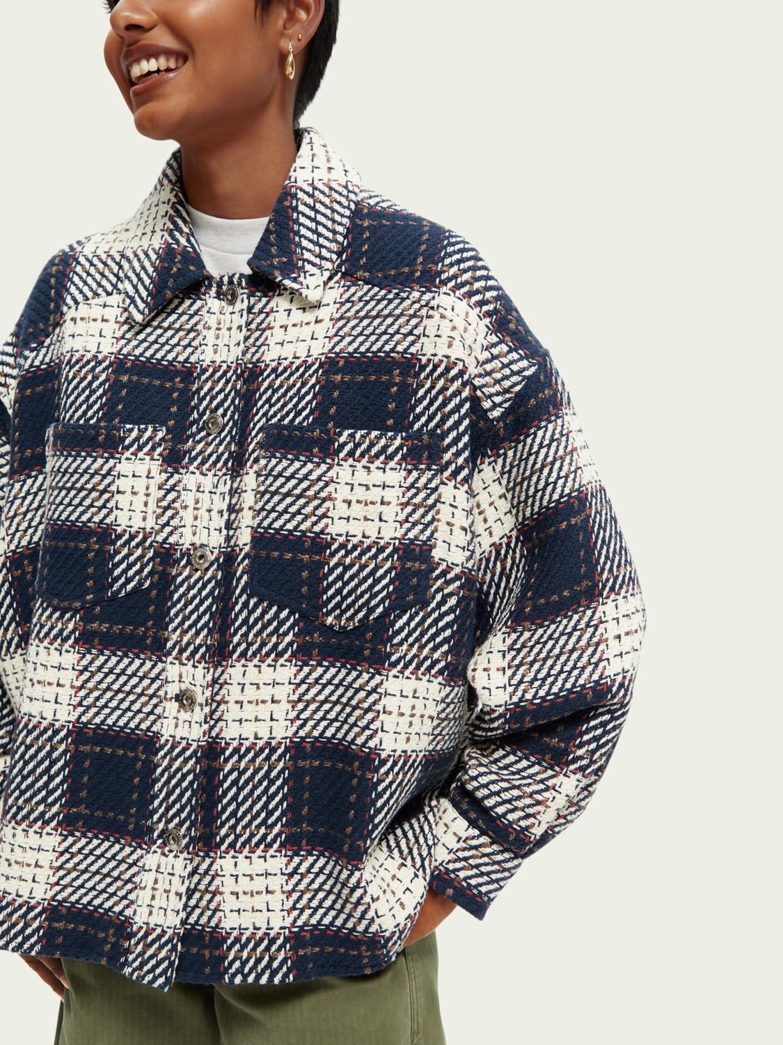 Checked Padded Overshirt | scotch & soda outlet