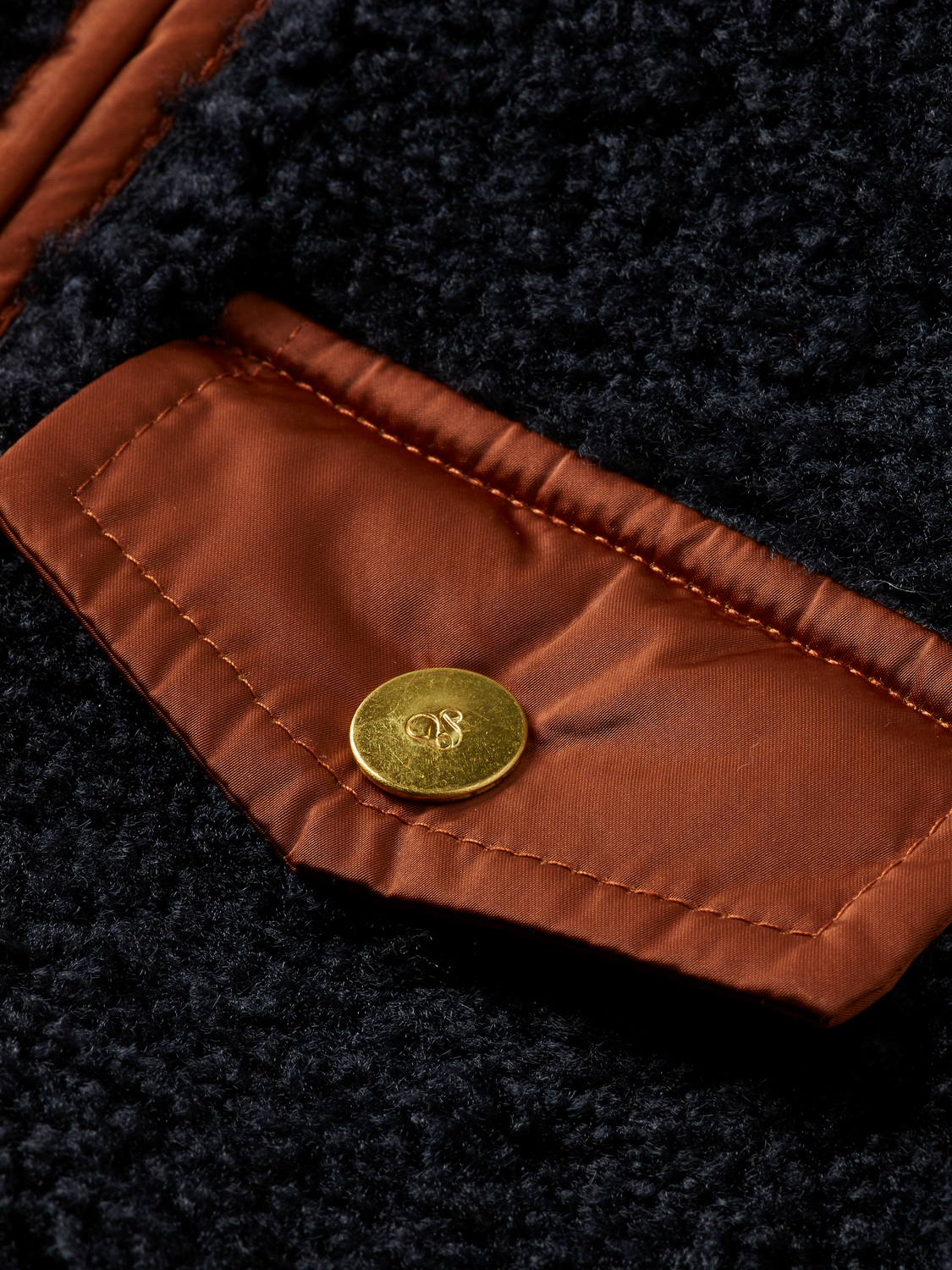 Contrast Trimmed Teddy Jacket