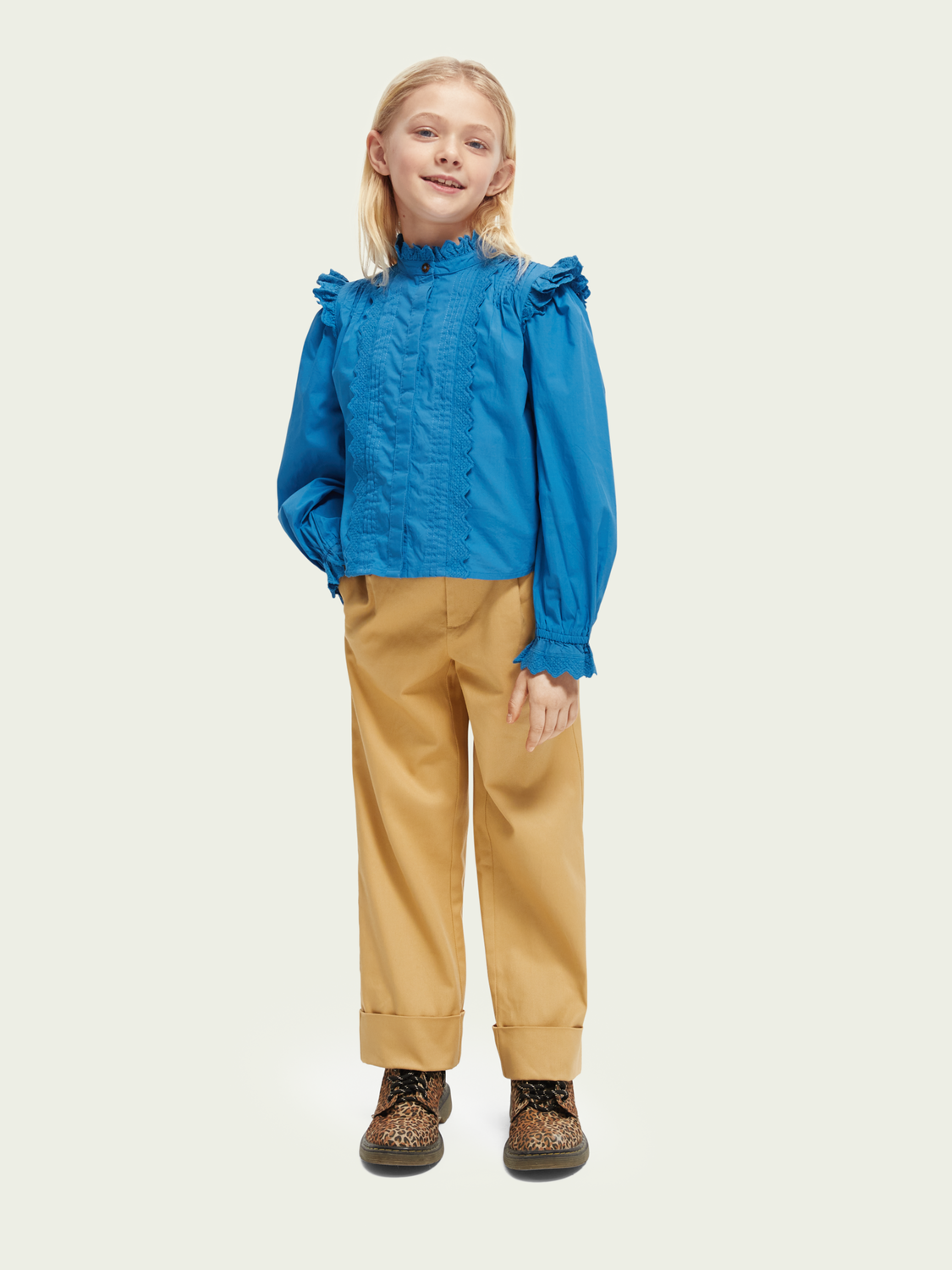 Organic Boxy-Fit Ruffled Shirt