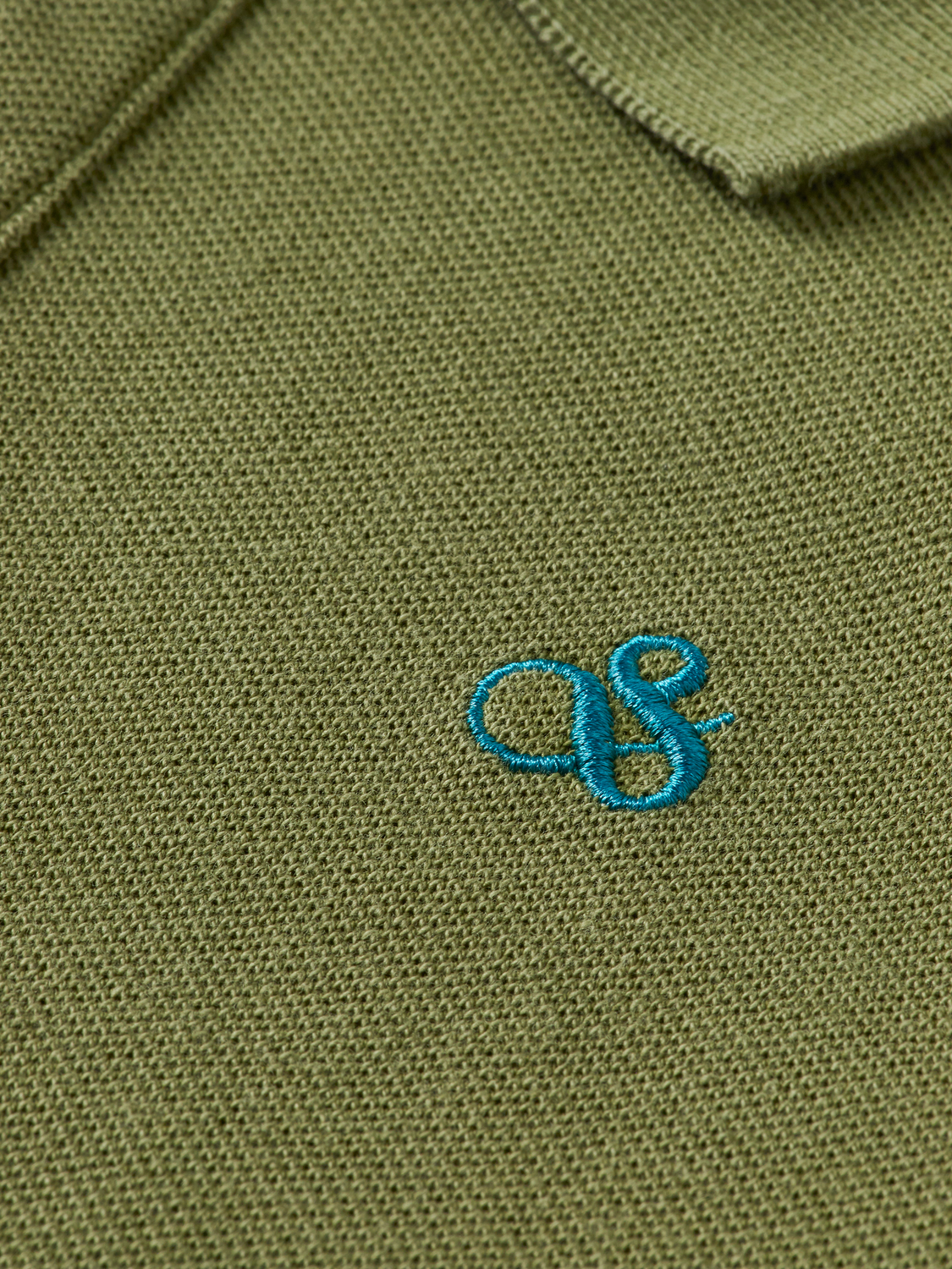 Short-Sleeved Garment-Dyed Pique Polo