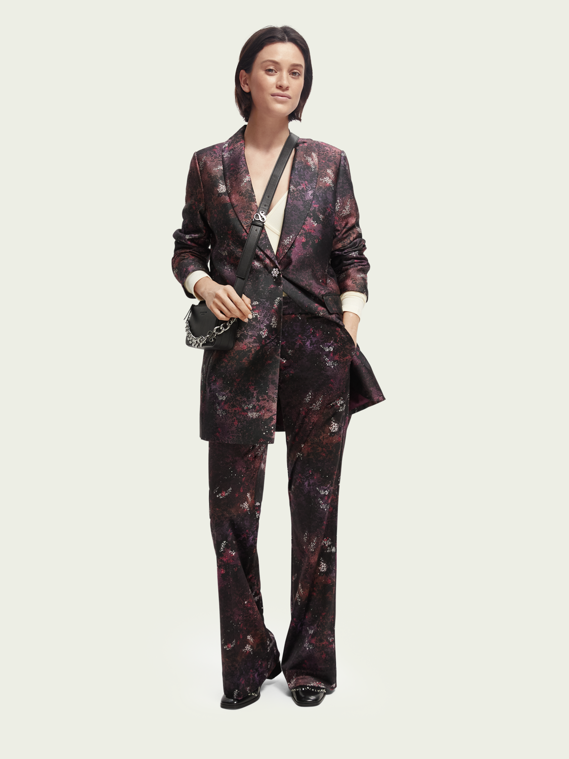 Printed Single-Breasted Longer-Length Blazer | scotch & soda outlet