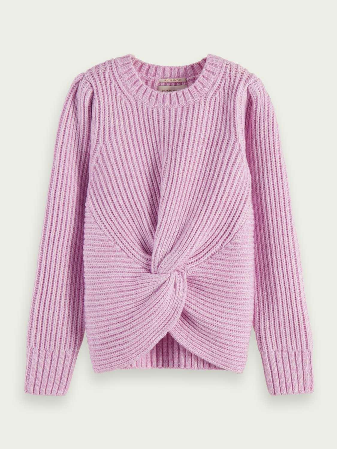 Relaxed Fit Knot-Detailed Sweater
