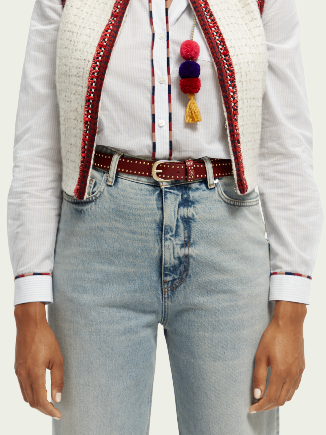 Studded Leather Belt | scotch & soda outlet