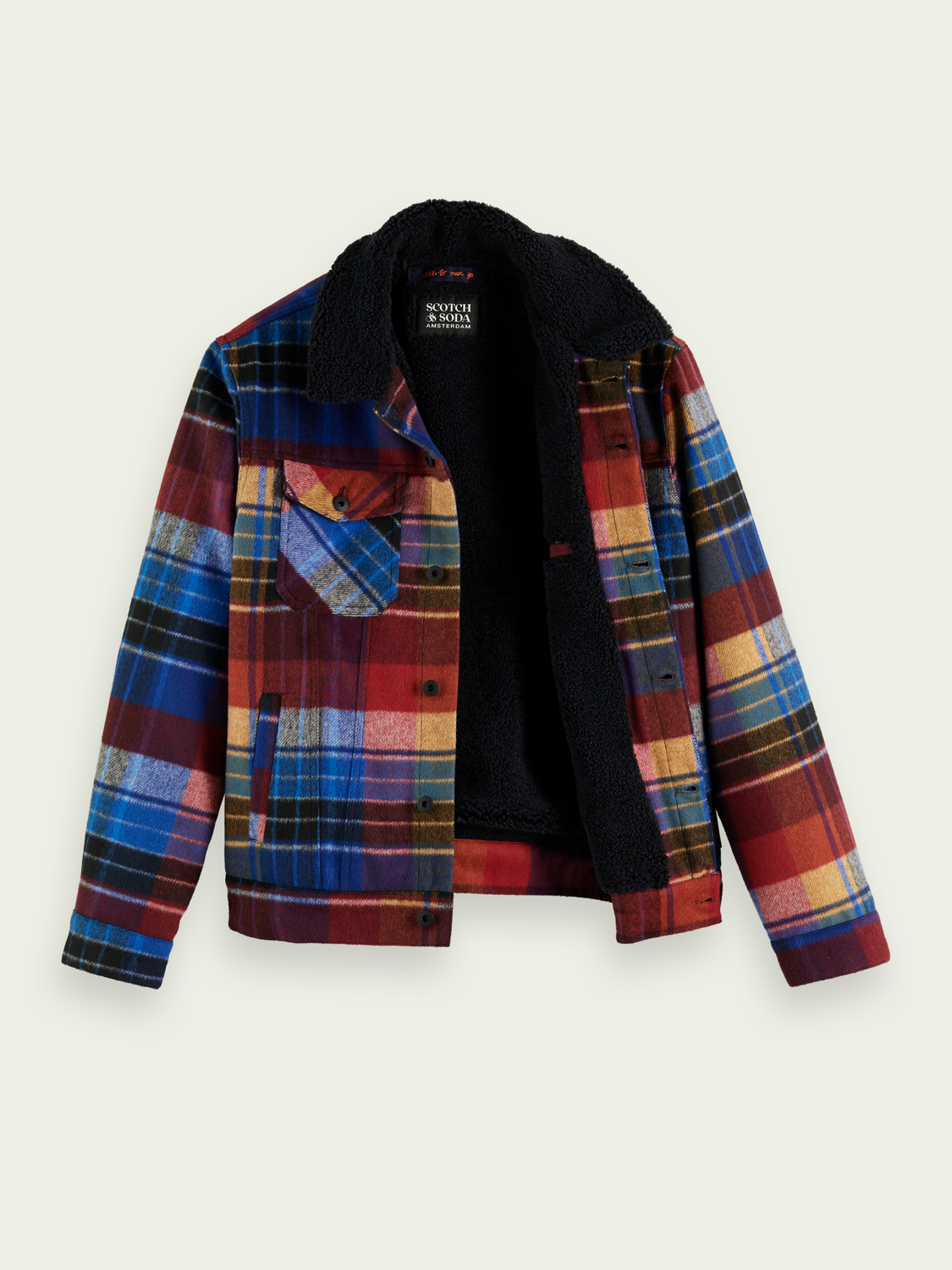 Sherpa-Lined Trucker Jacket | Scotch And Soda Outlet