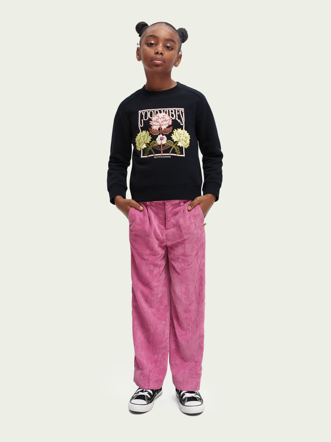 High-Rise Wide Leg Corduroy Trousers