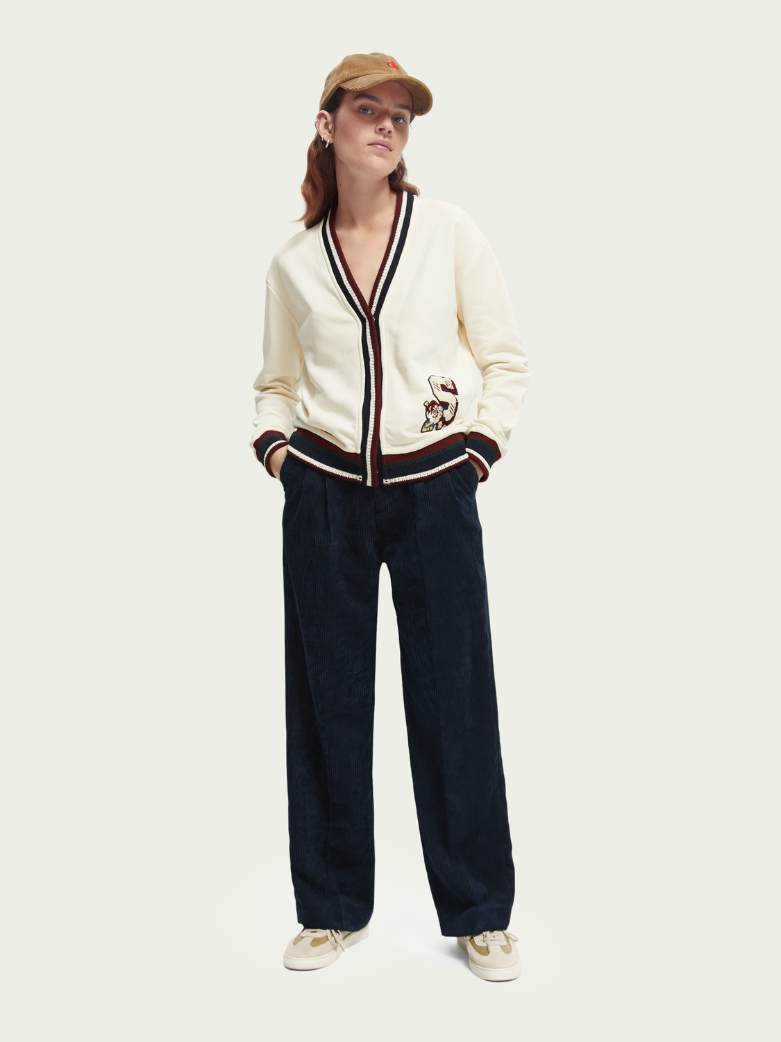 High-Rise Wide Leg Corduroy Trousers | scotch & soda outlet