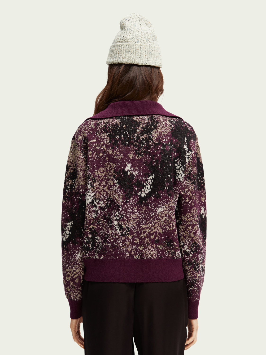 Half-Zip Jacquard Sweater | scotch & soda outlet