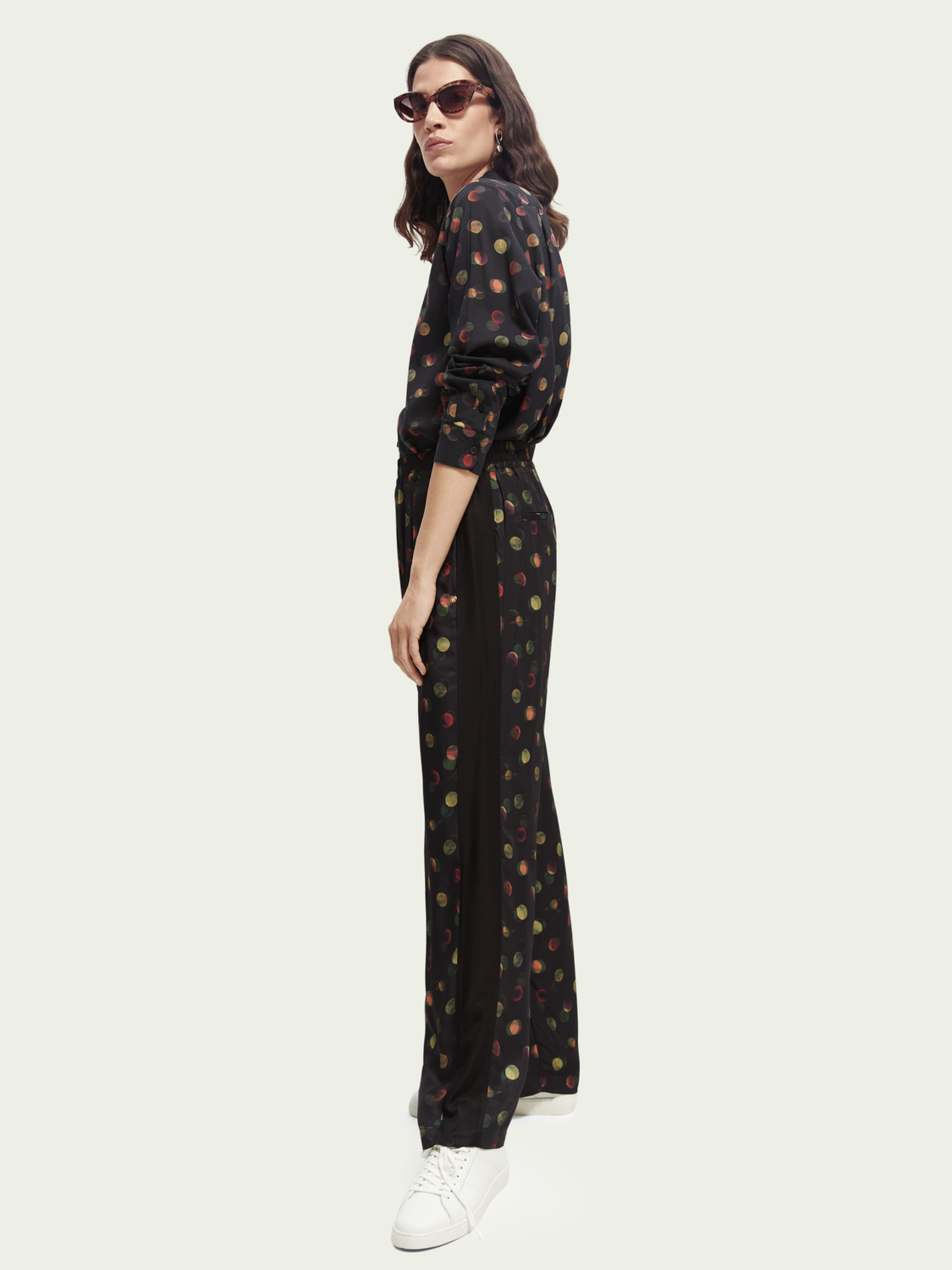 Gia Mid-Rise Wide-Leg Elasticated Trousers | scotch & soda outlet