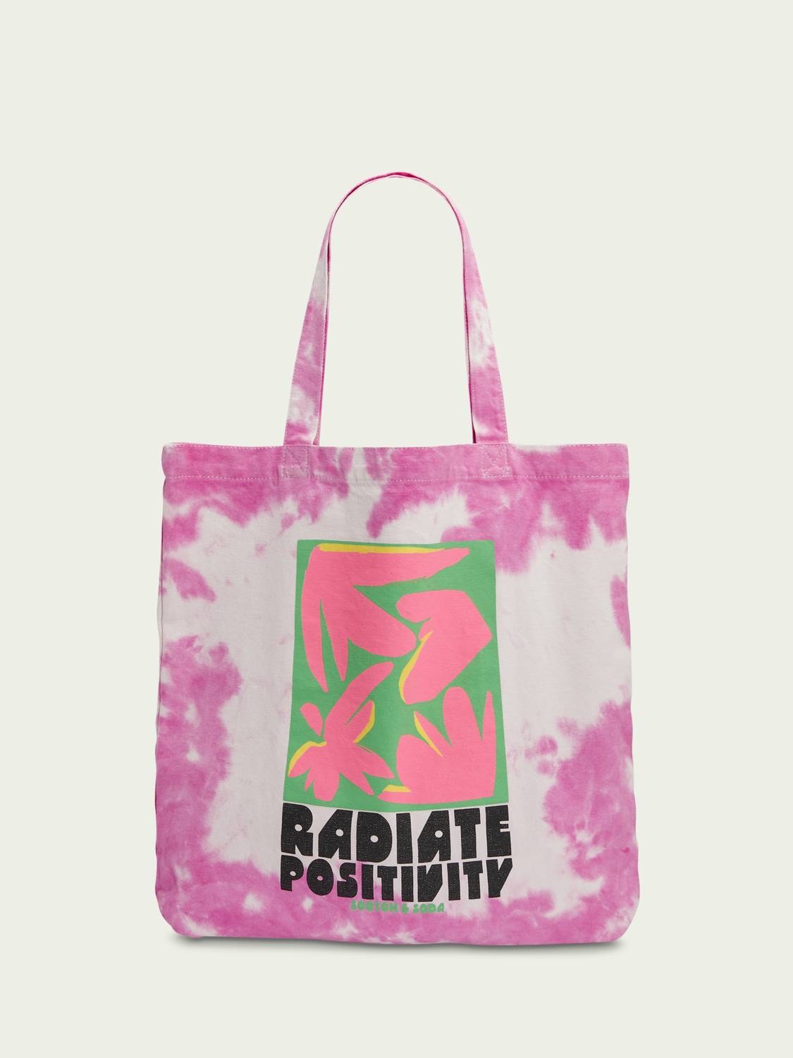 Tie-Dyed Canvas Artwork Tote Bag | Scotch And Soda Outlet