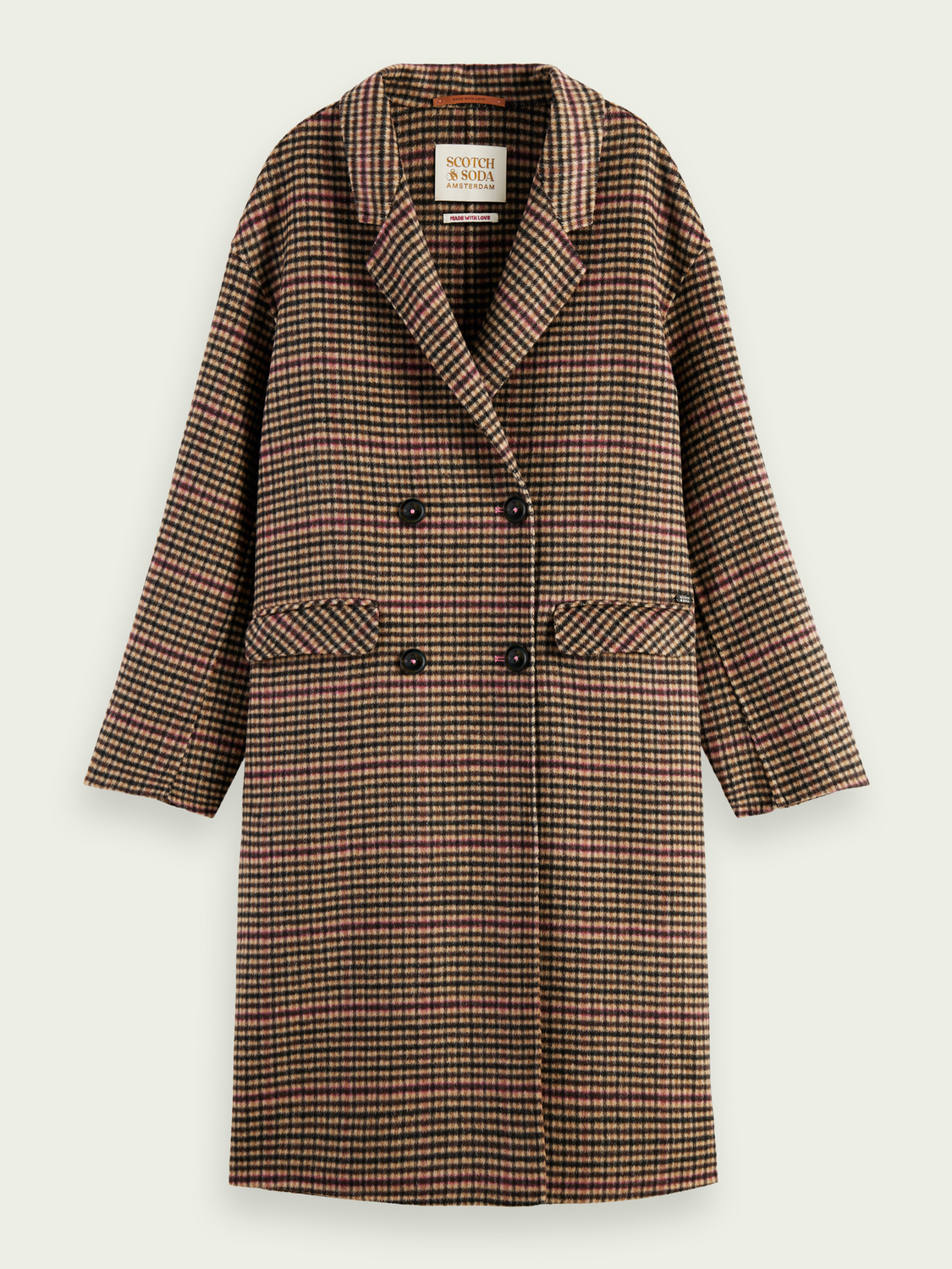 Double-Breasted Wool-Blended Coat | scotch & soda outlet