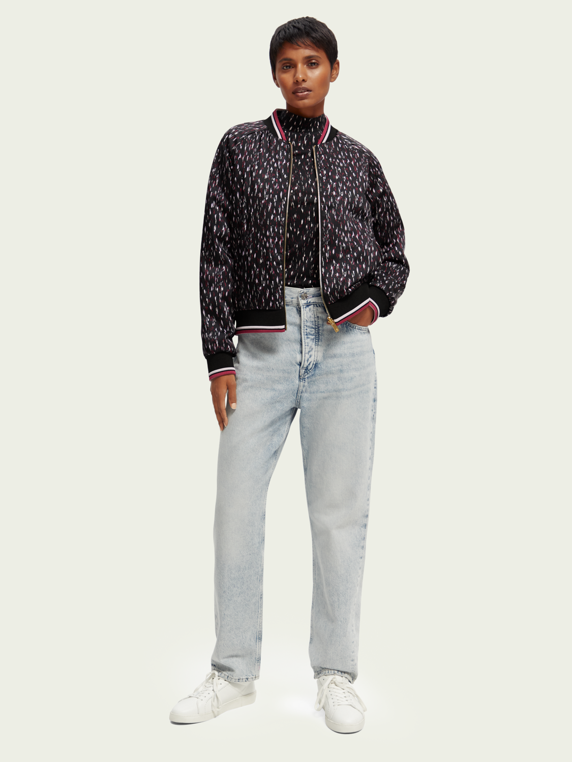 Printed Reversible Padded Bomber Jacket | scotch & soda outlet