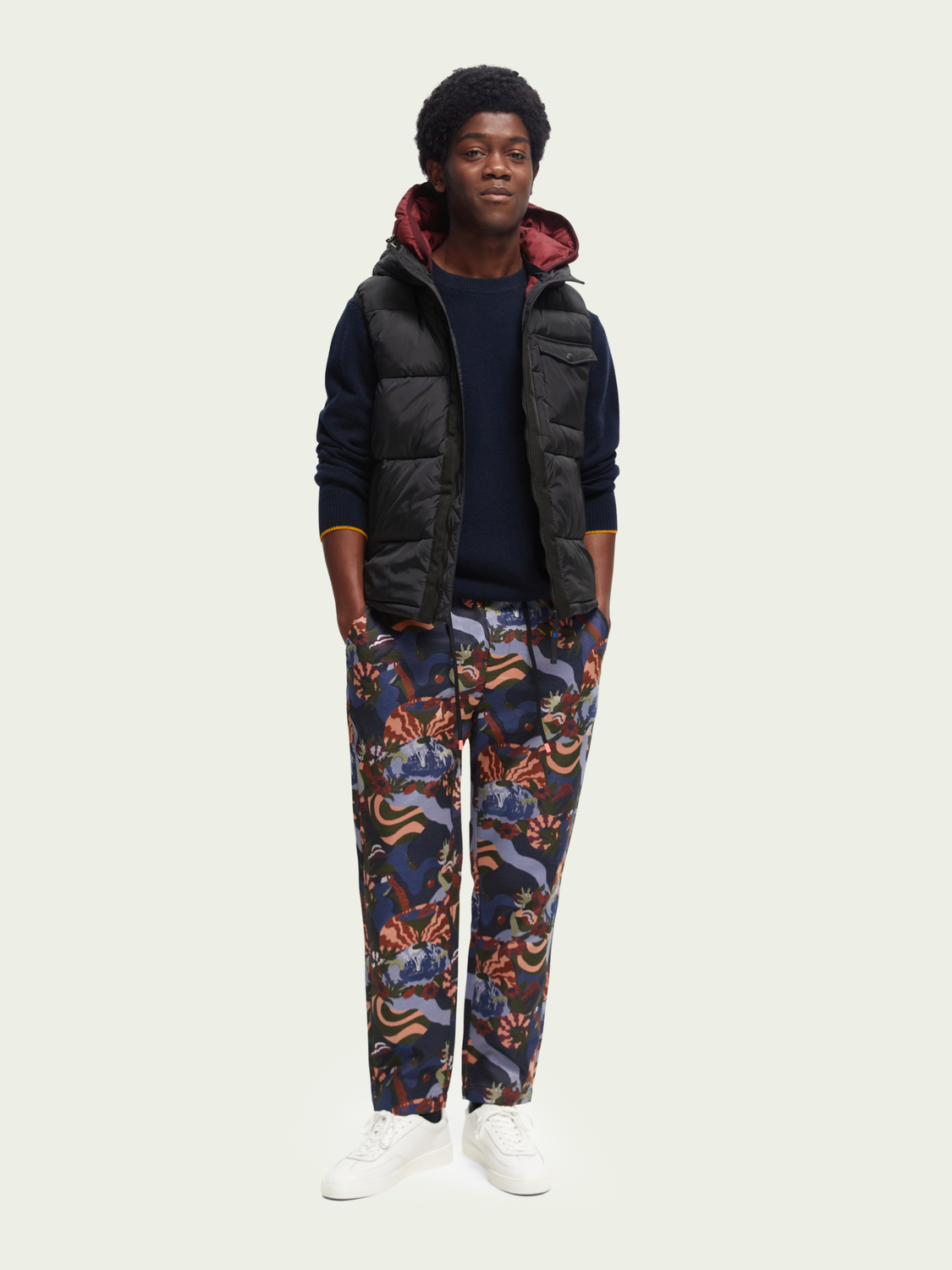 Contrast Trimmed Cashmere Crewneck Sweater | Scotch And Soda Outlet