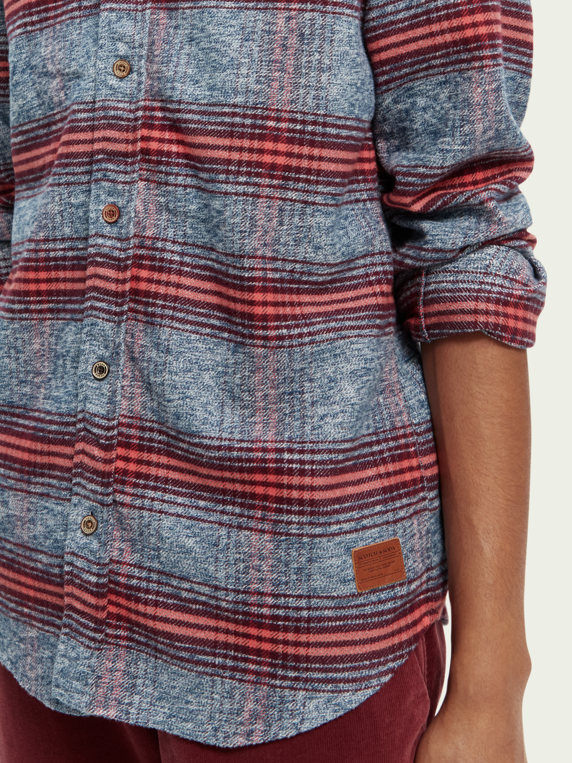 Regular Fit Checked Flannel Shirt | Scotch And Soda Outlet