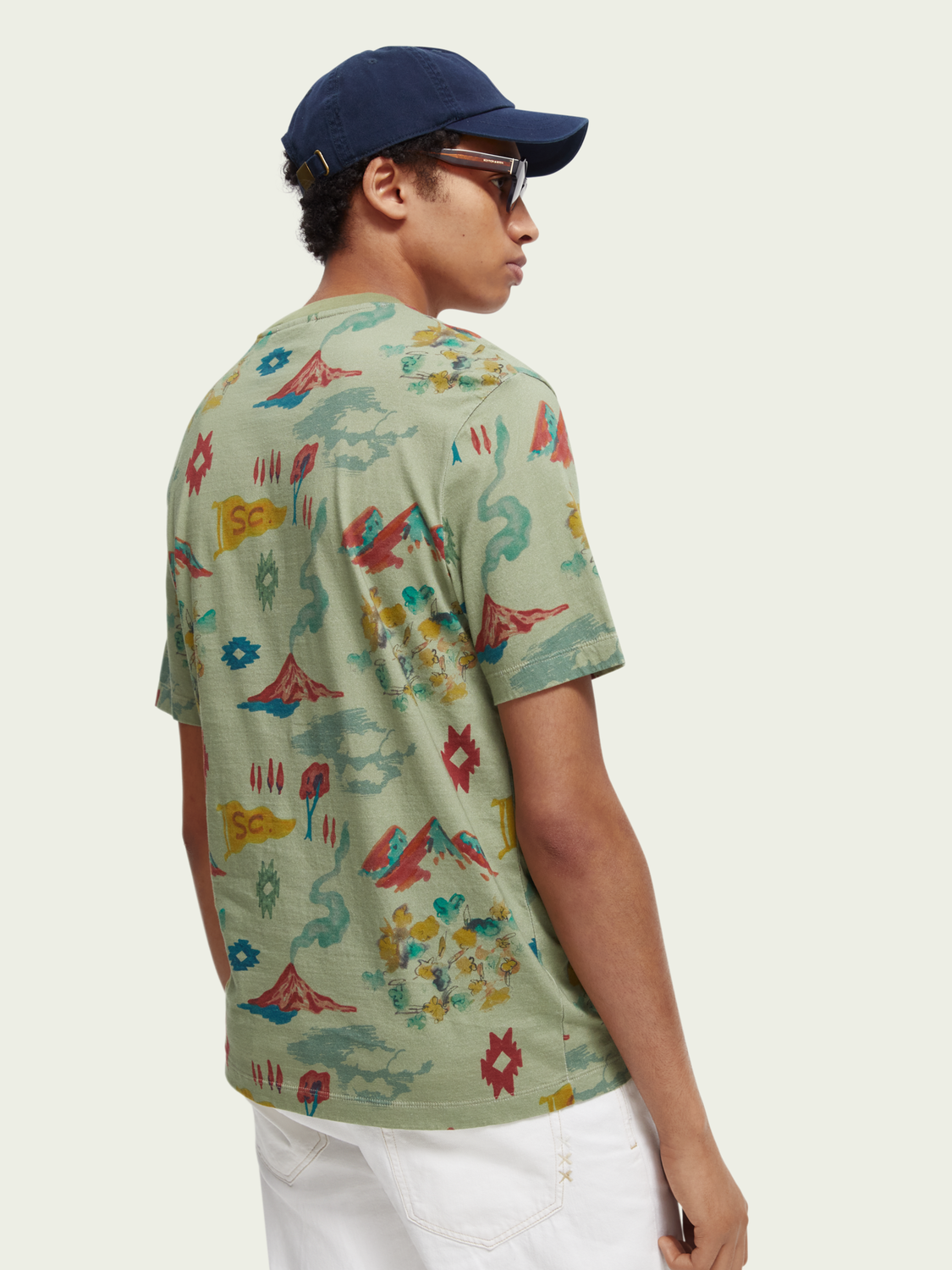 Printed Organic Cotton Crewneck T-Shirt | Scotch And Soda Outlet