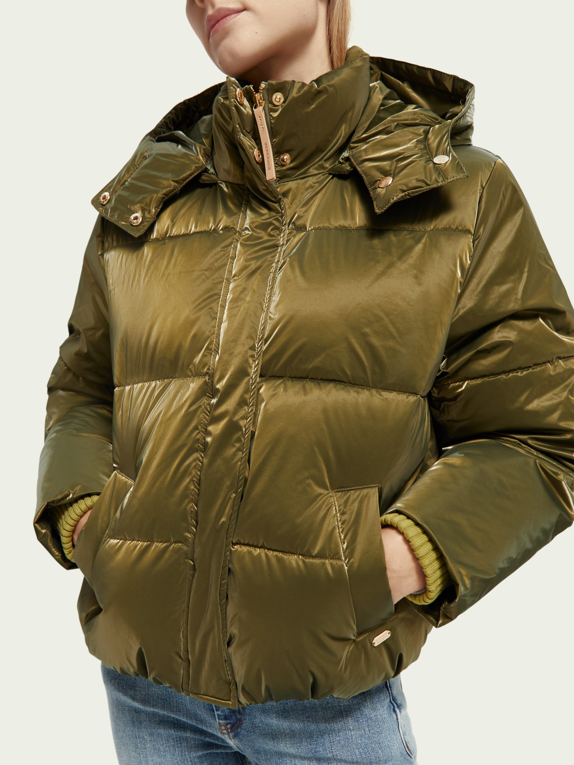 Water-Repellent Puffer Jacket With Removable Hood | scotch & soda outlet