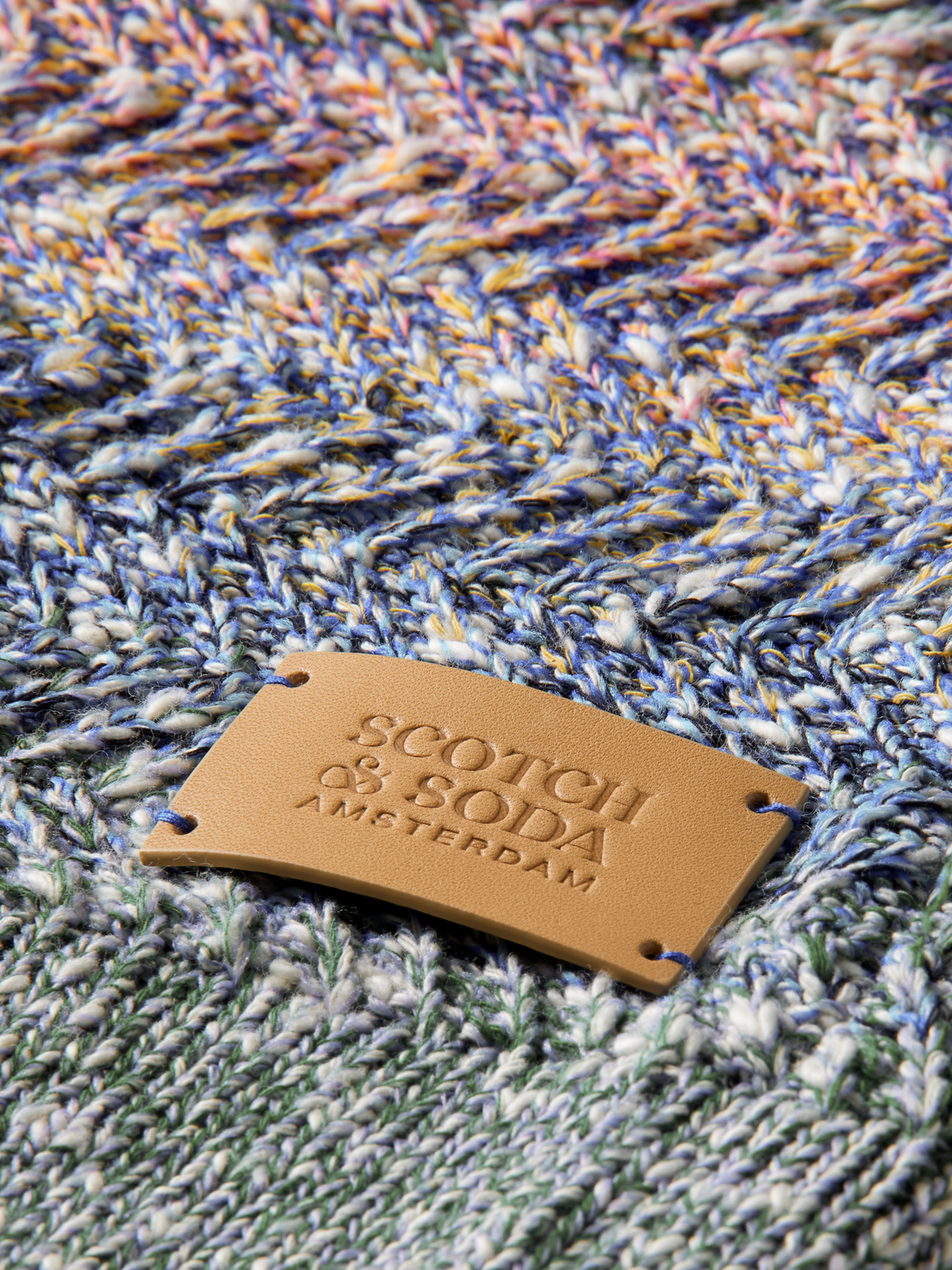 Colourful Cable Knit Sweater