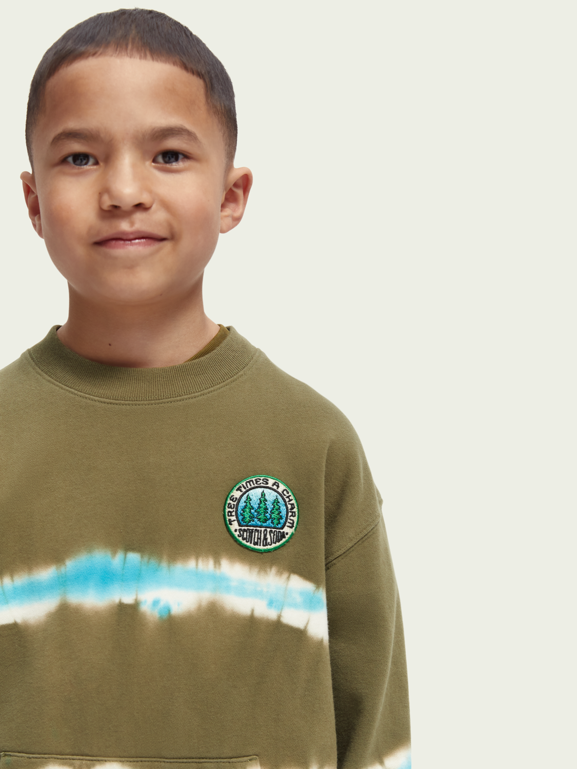 Cotton Tie-Dye Crewneck Sweatshirt