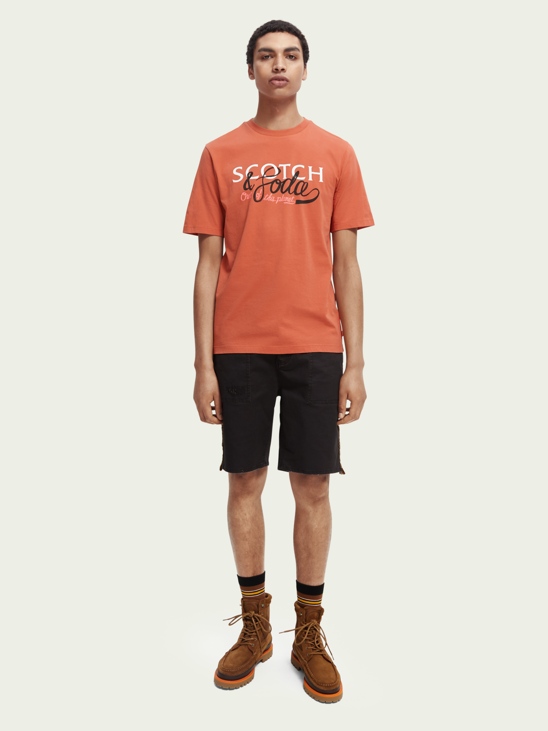 Logo-Artwork Crewneck T-Shirt | Scotch And Soda Outlet