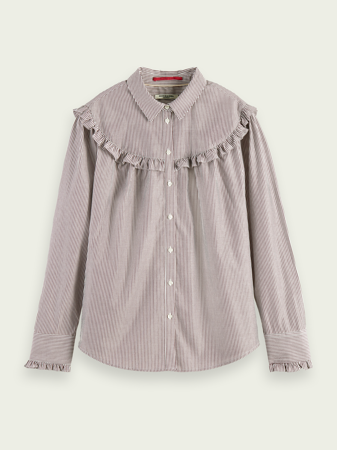 Ruffled Organic Cotton Shirt | scotch & soda outlet
