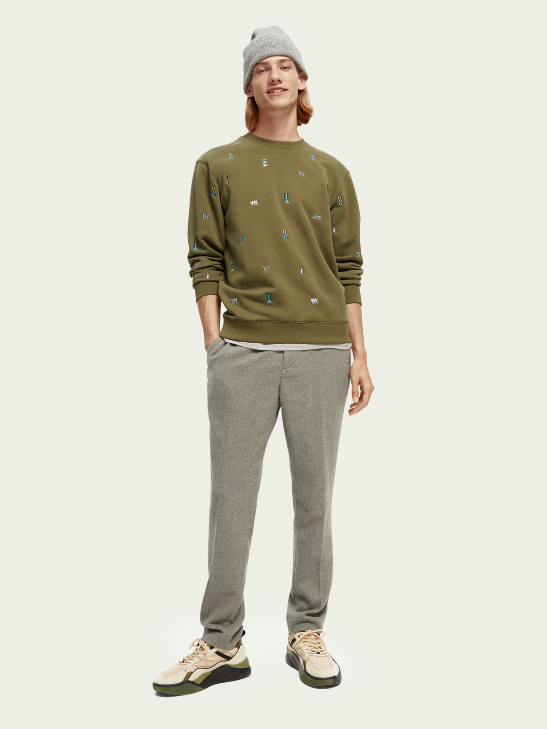 Embroidered Organic Felpa Sweatshirt | Scotch And Soda Outlet