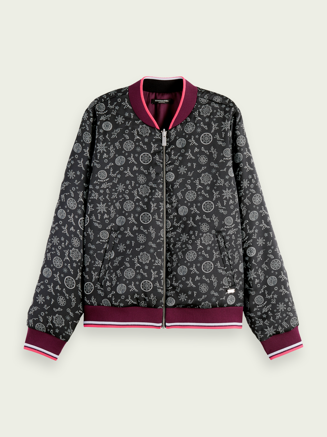 Printed Reversible Padded Bomber Jacket | scotch & soda outlet