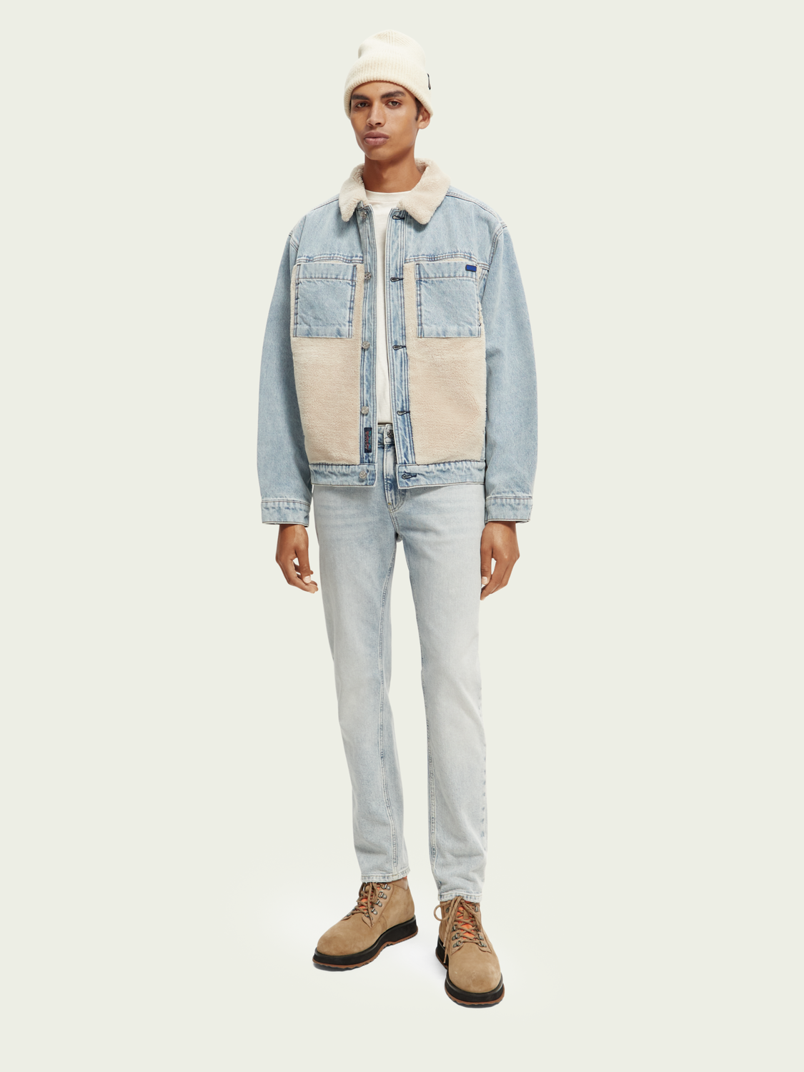 Teddy Lined Denim Trucker Jacket | Scotch And Soda Outlet