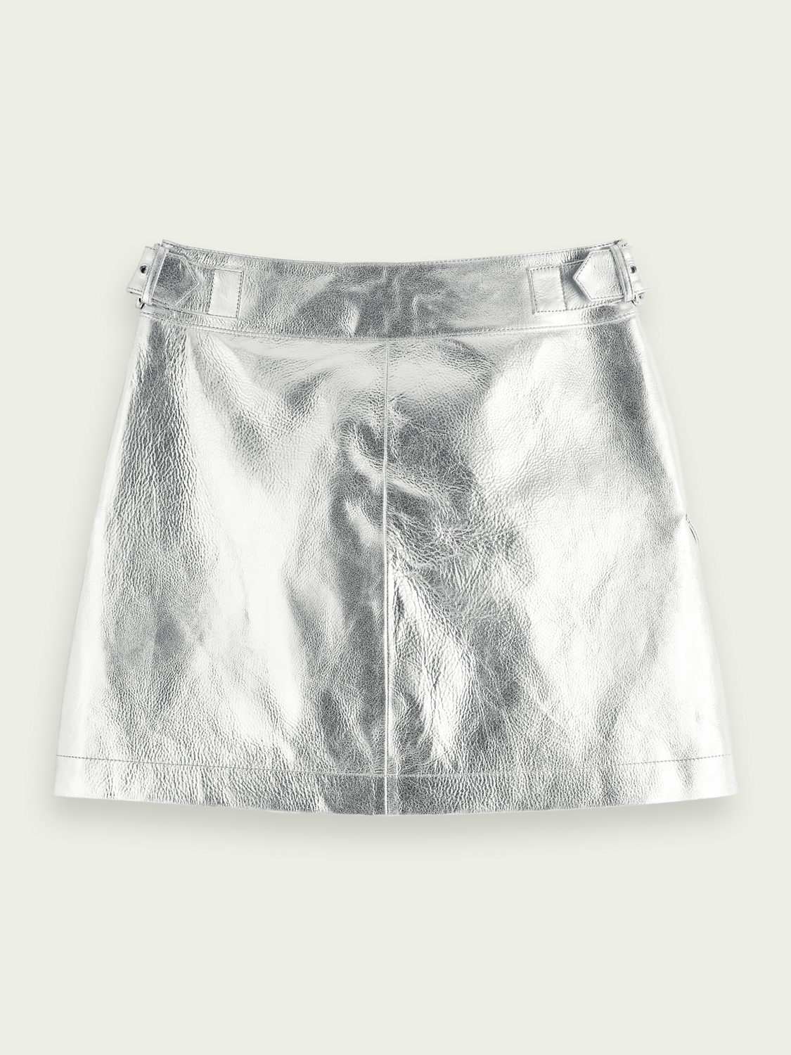 High Rise Metallic Leather Mini Skirt | scotch & soda outlet
