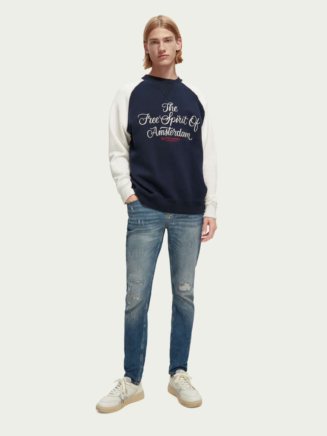The Skim Super-Slim Fit Jeans - Broke Blauw | Scotch And Soda Outlet