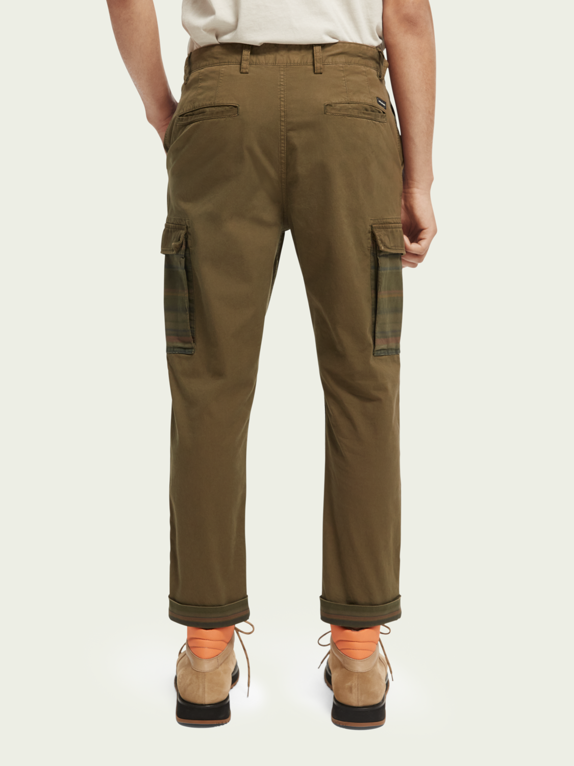 Loose Tapered-Fit Garment-Dyed Cargo Trousers | Scotch And Soda Outlet