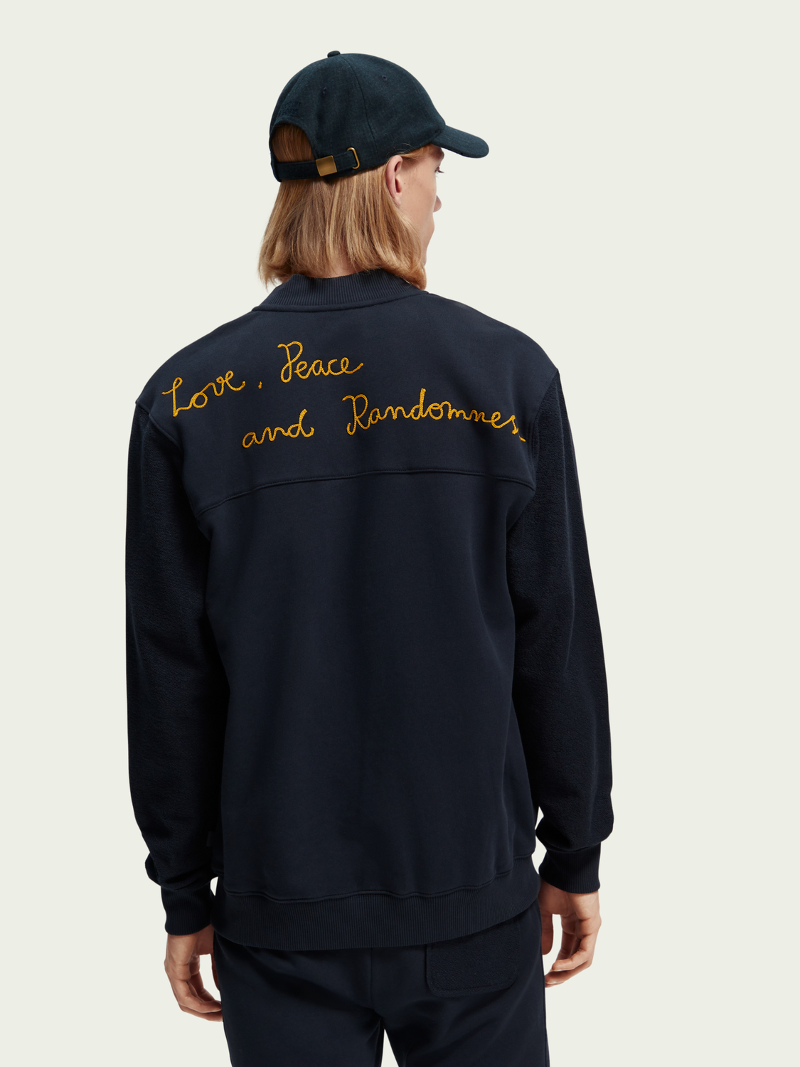 Organic Cotton Embroidered Bomber-Style Cardigan | Scotch And Soda Outlet