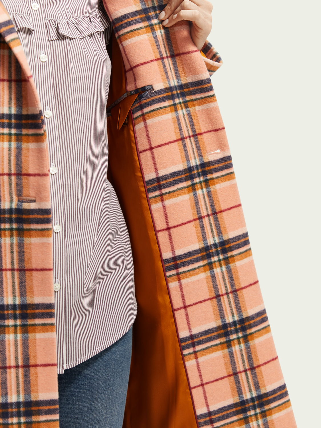 Tailored Single-Breasted Wool-Blended Coat | scotch & soda outlet